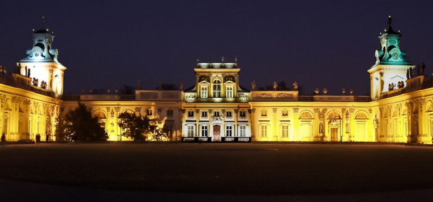 Iluminacja zabytków - Pałac Królewski w Wilanowie