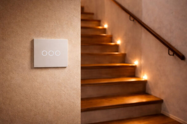 Dotykowe oświetlenie schodów LED – nowoczesny system światła reagujący na dotyk użytkownika