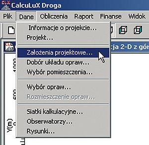 Calculux Drogi - założenia projektowe